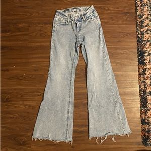 light wash flare jeans